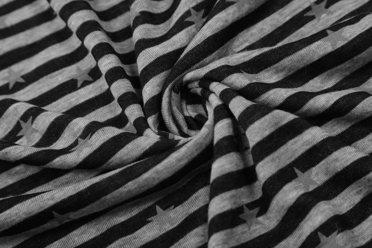 Striped Star Print Long Sleeve - OMYGOODS