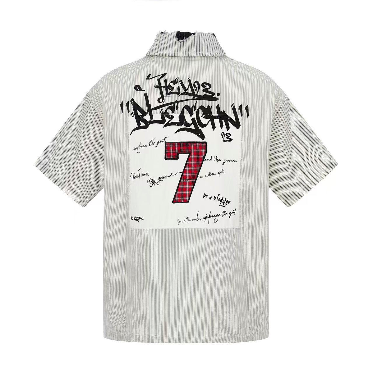 Vintage 7 Graffiti Striped Shirt - OMYGOODS