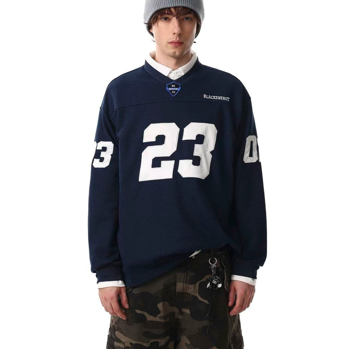 #23 Varsity Football Jersey Long Sleeve - OMYGOODS