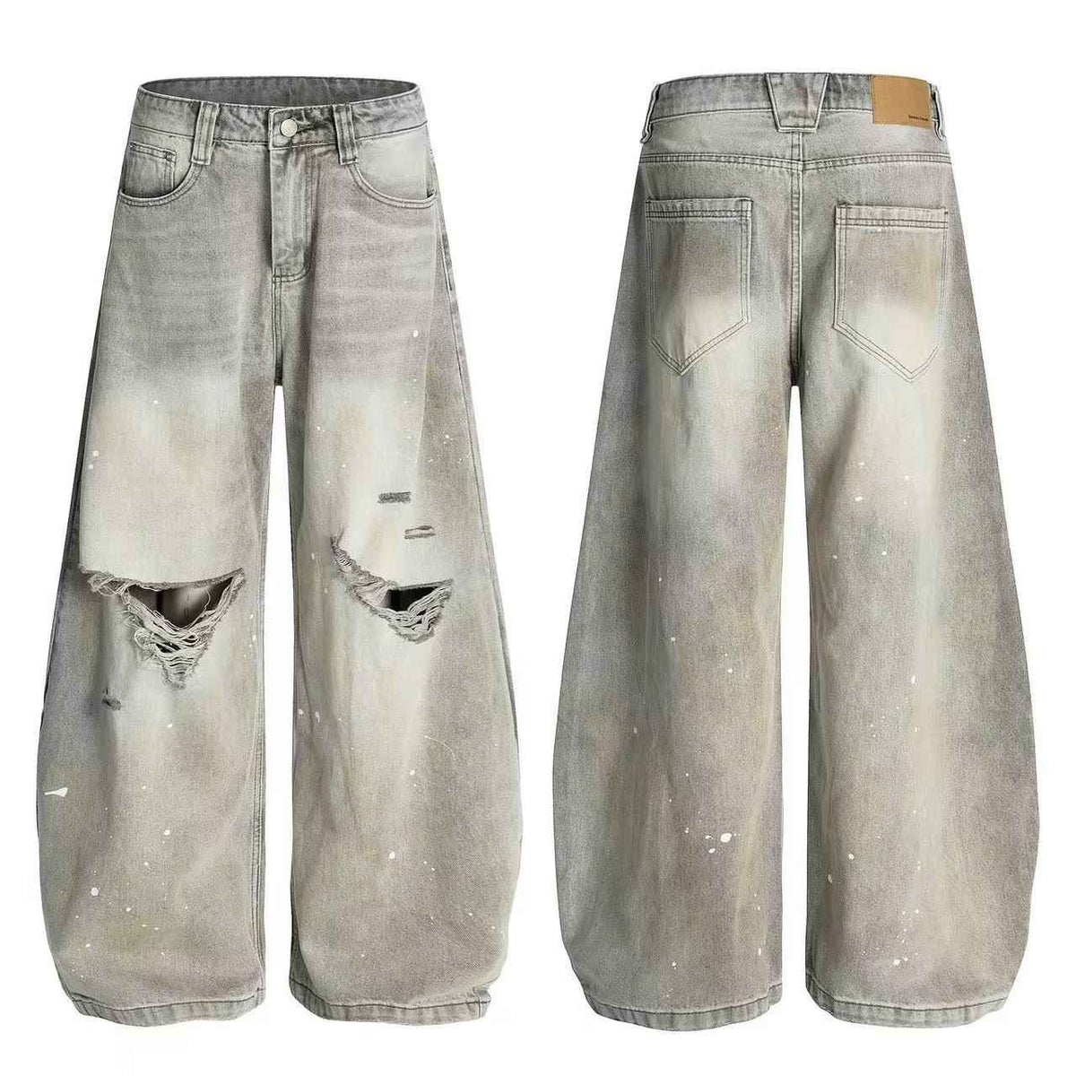 Vintage Washed Ripped Distressed Baggy Jeans