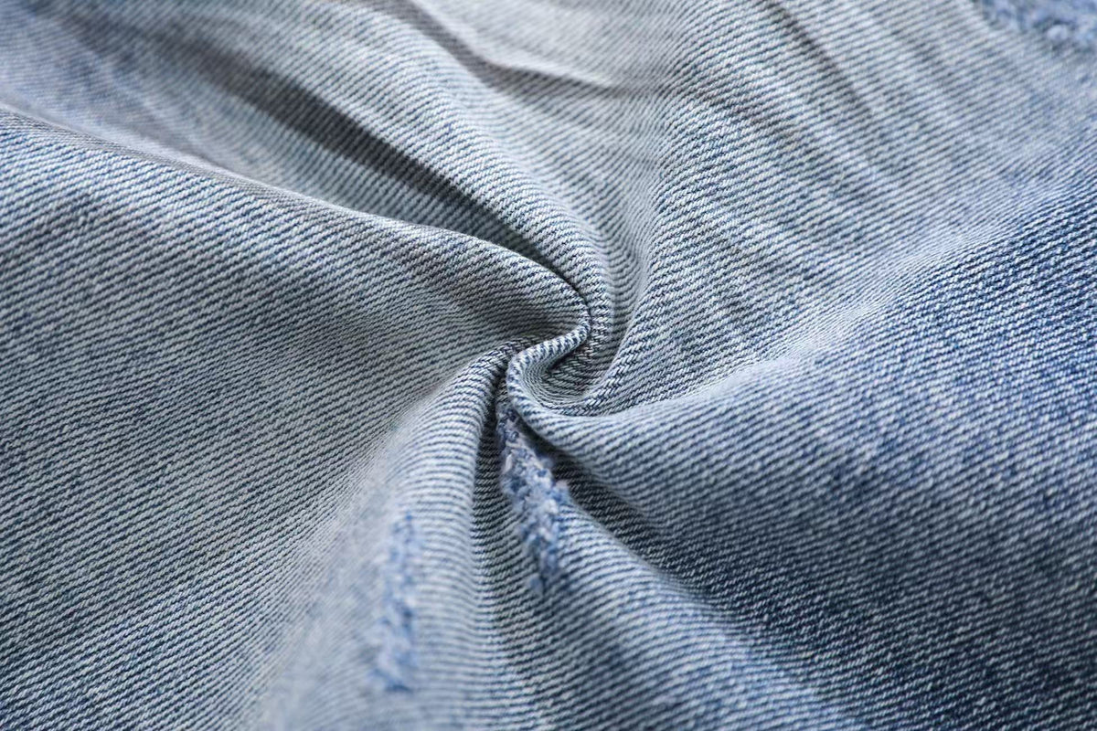 Distressed Washed Wide-Leg Denim Jorts - OMYGOODS
