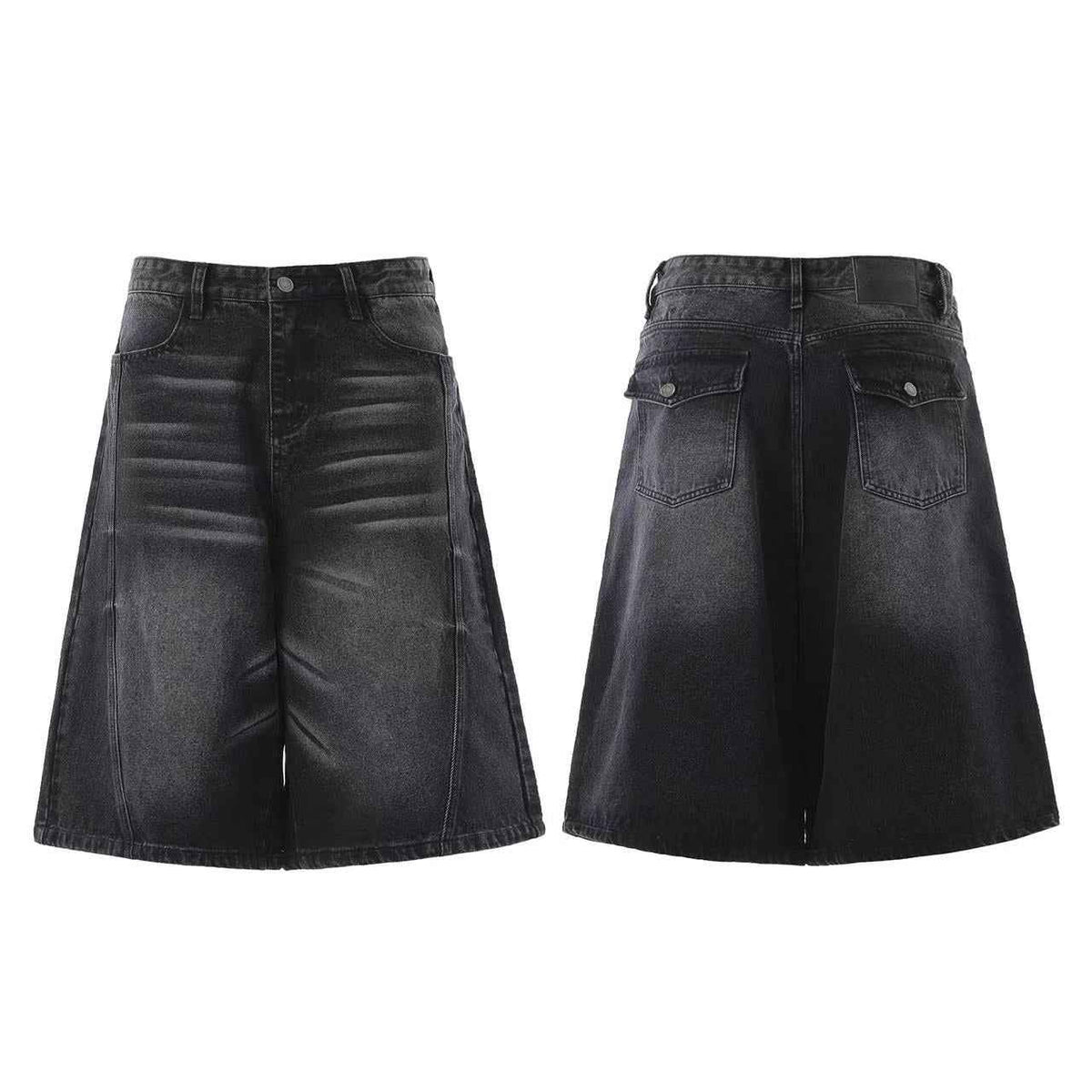 Vintage Wide-Leg Knee-Length Jorts