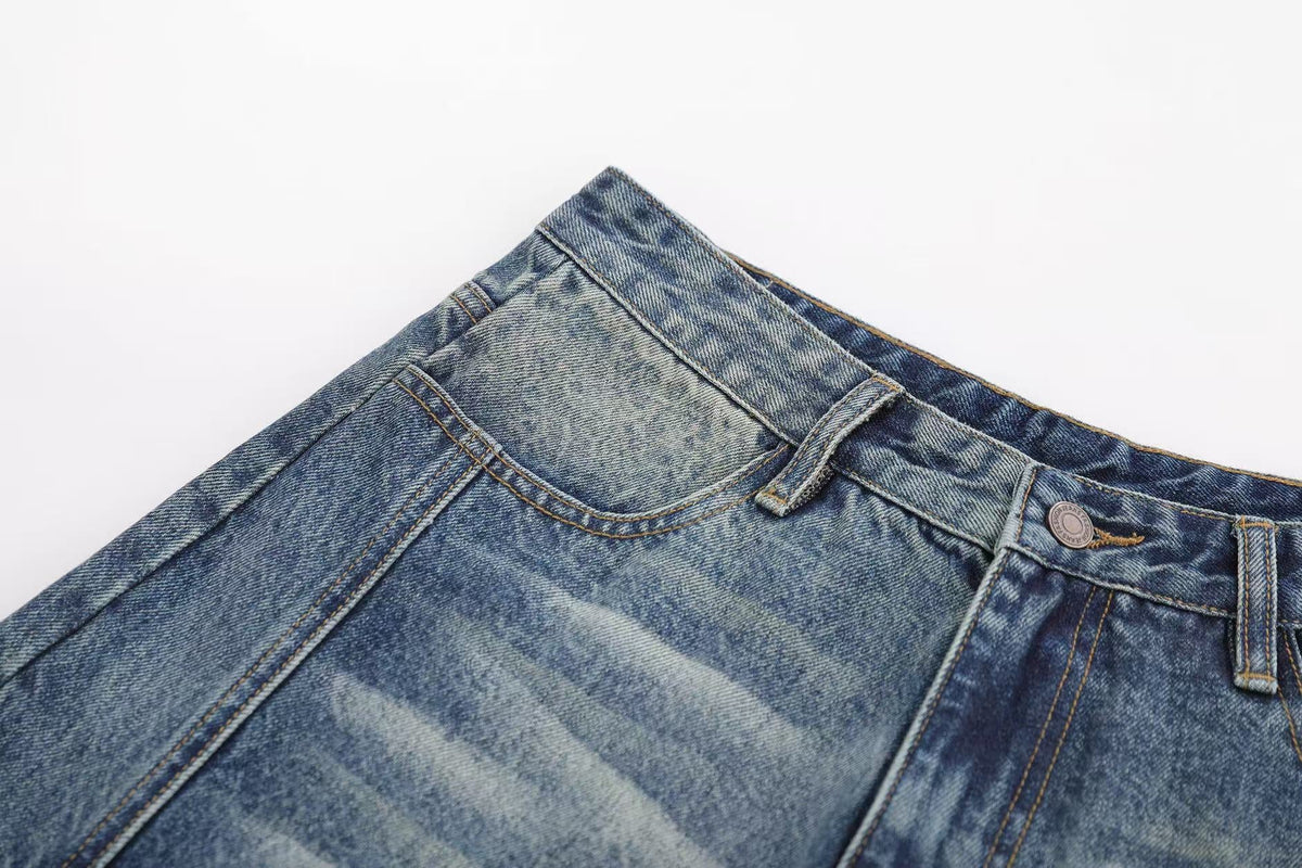 Vintage Wide-Leg Knee-Length Jorts - OMYGOODS