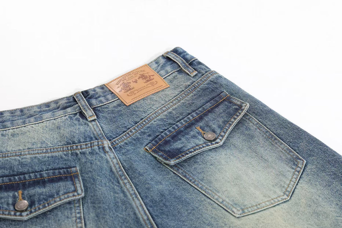 Vintage Wide-Leg Knee-Length Jorts - OMYGOODS