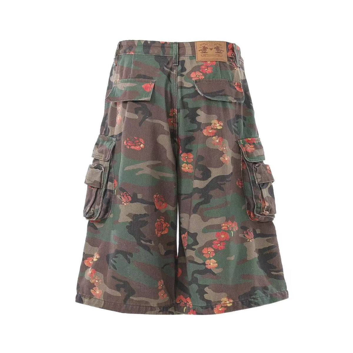 Camo Floral Baggy Wide-Leg Jorts - OMYGOODS
