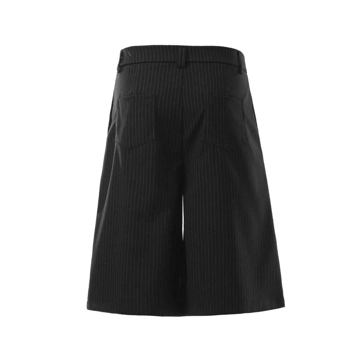 Pinstripe Double Breasted Wide-Leg Jorts - OMYGOODS