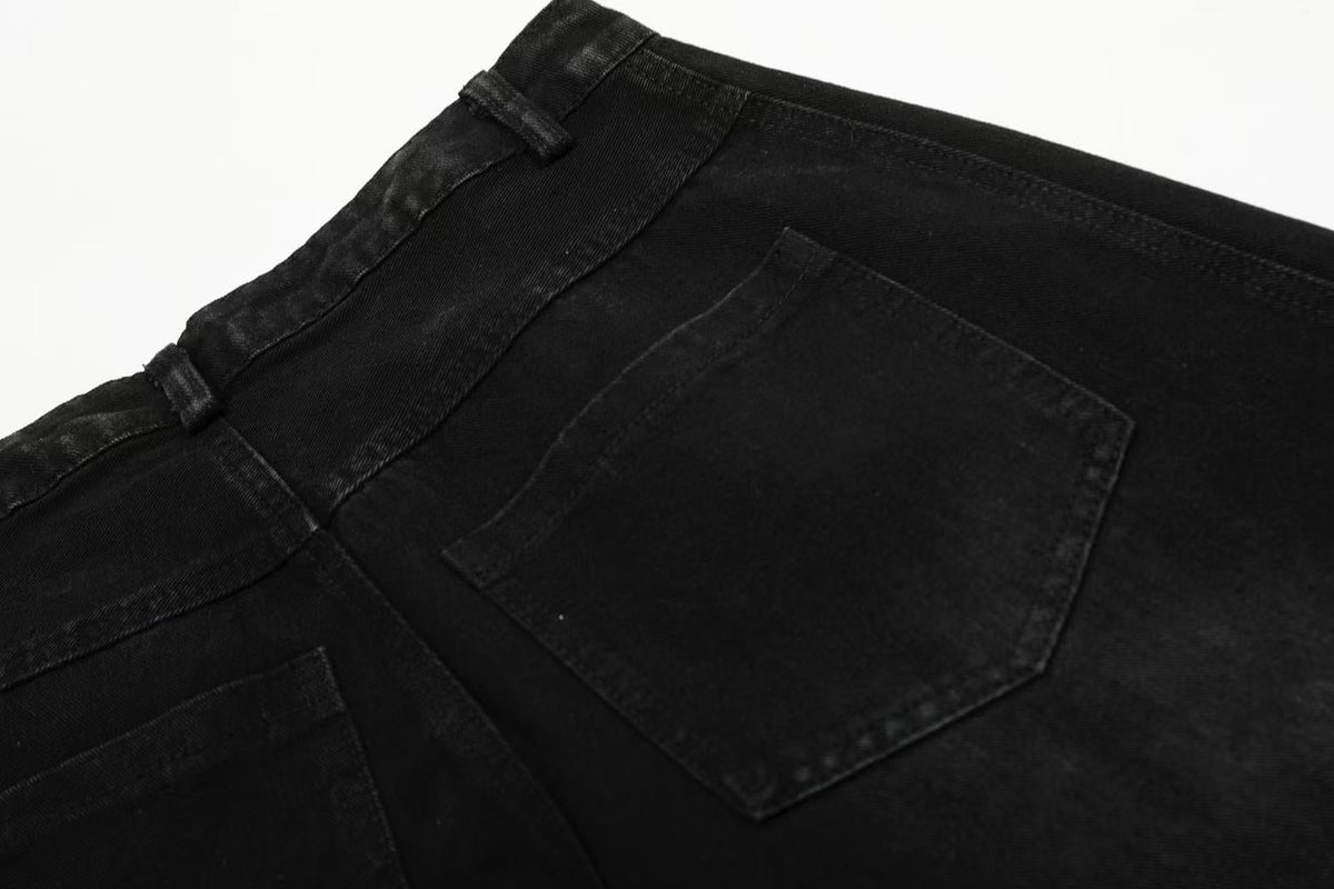 Contrast Striped Stitching Baggy Jeans - OMYGOODS