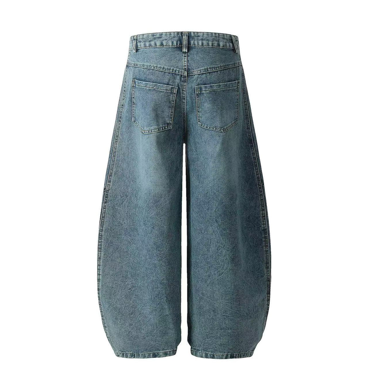 Contrast Striped Stitching Baggy Jeans - OMYGOODS