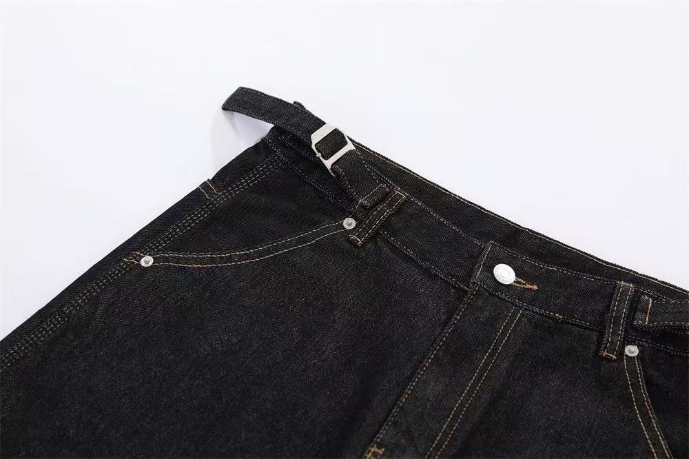 Vintage Contrast Carpenter Wide-Leg Jorts - OMYGOODS
