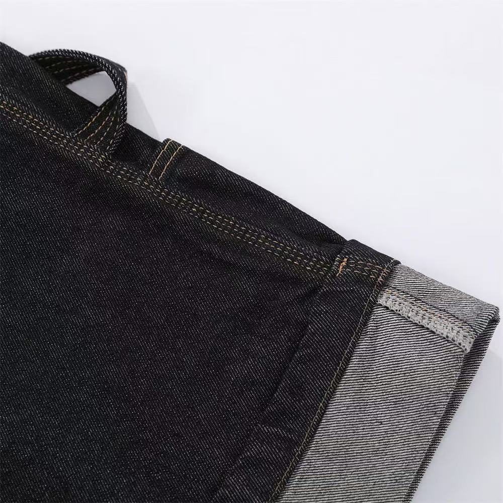 Vintage Contrast Carpenter Wide-Leg Jorts - OMYGOODS