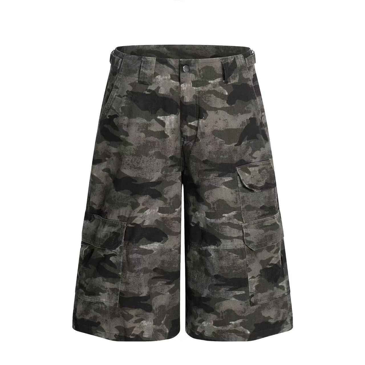 Camo Wide-Leg Knee-Length Jorts