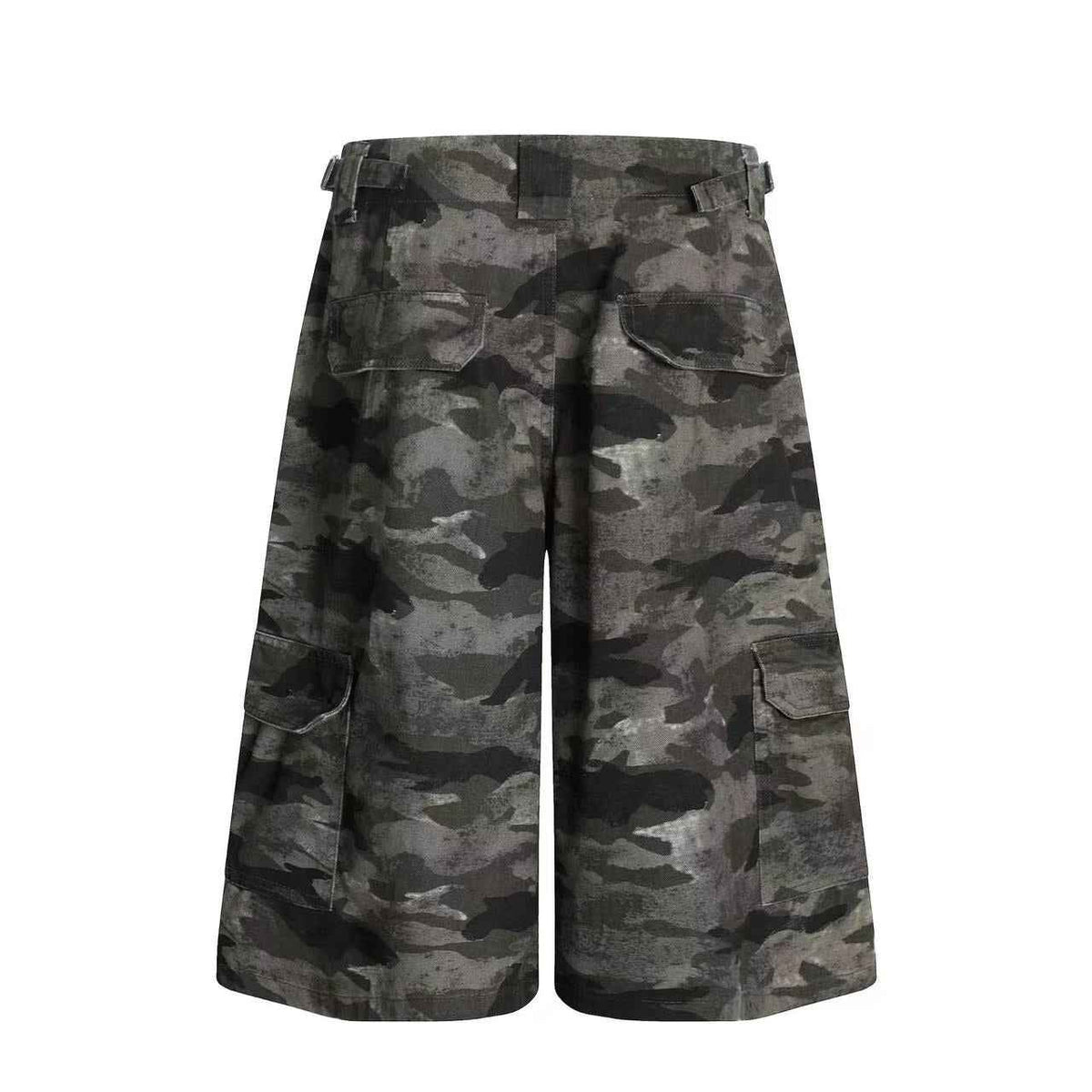 Camo Wide-Leg Knee-Length Jorts