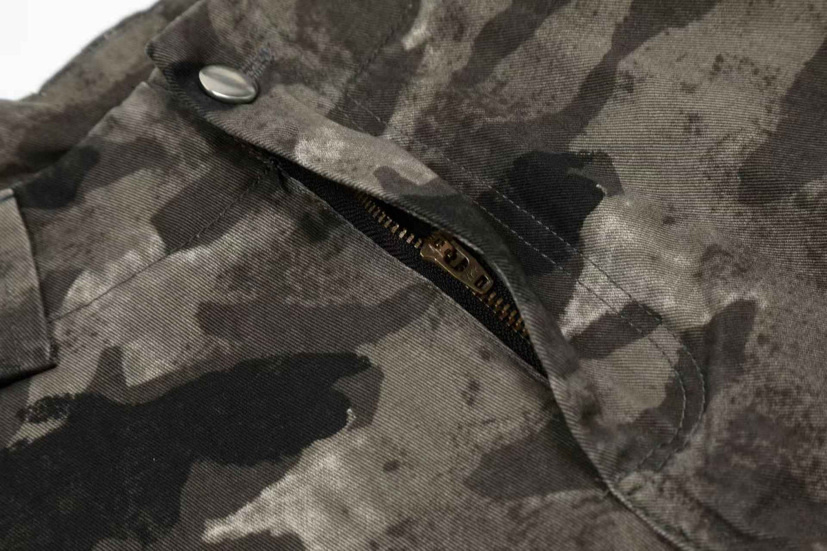 Camo Wide-Leg Knee-Length Jorts