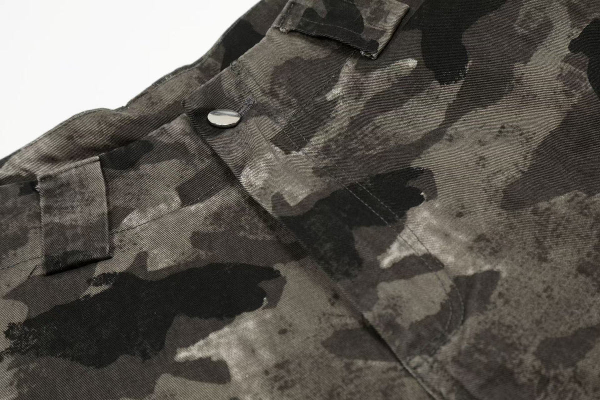Camo Wide-Leg Knee-Length Jorts - OMYGOODS