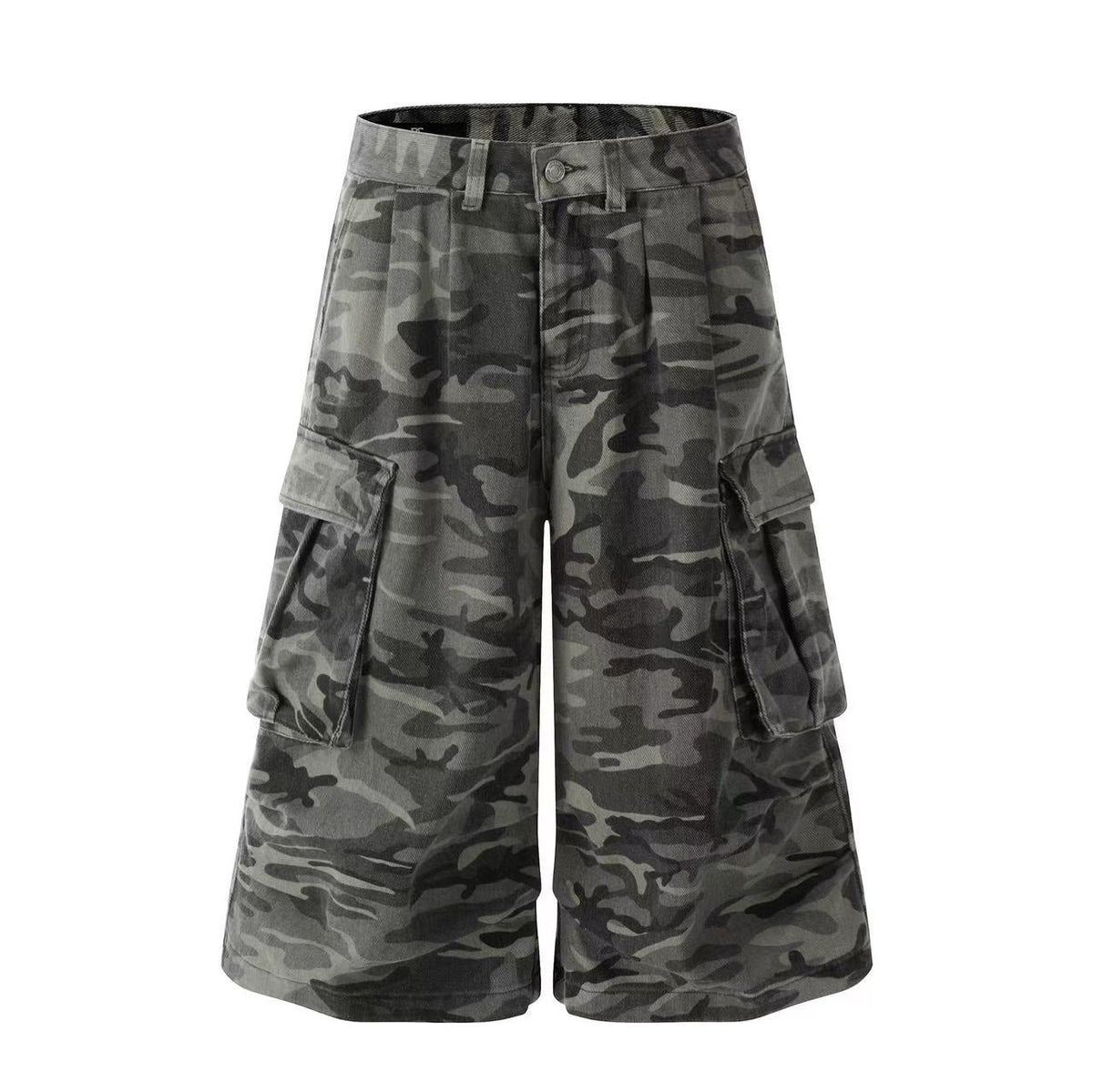 Camo Wide-Leg Knee-Length Jorts - OMYGOODS