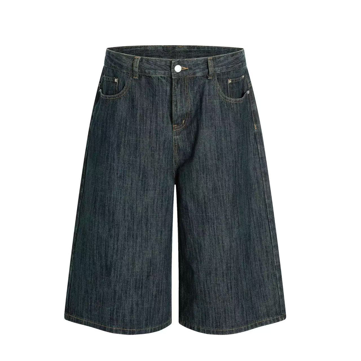 Vintage Washed Wide-Leg Denim Jorts - OMYGOODS