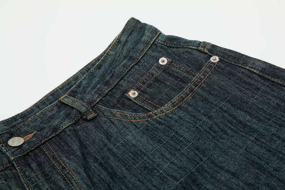 Vintage Washed Wide-Leg Denim Jorts - OMYGOODS