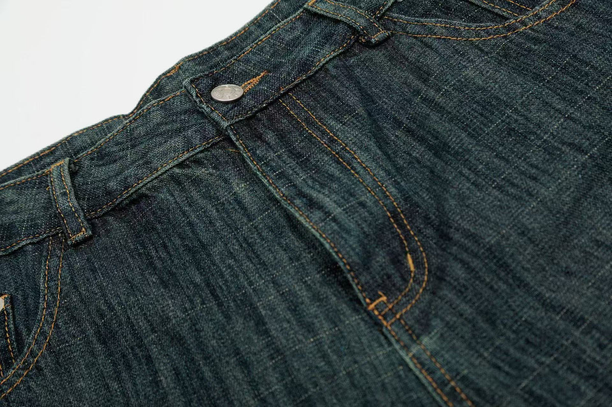 Vintage Washed Wide-Leg Denim Jorts - OMYGOODS