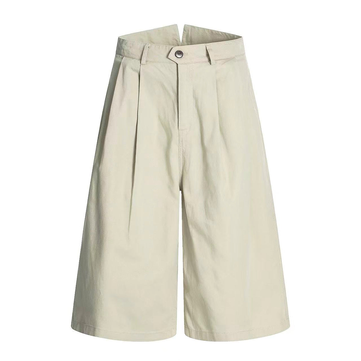 High Waisted Pleated Wide Leg Jorts - OMYGOODS