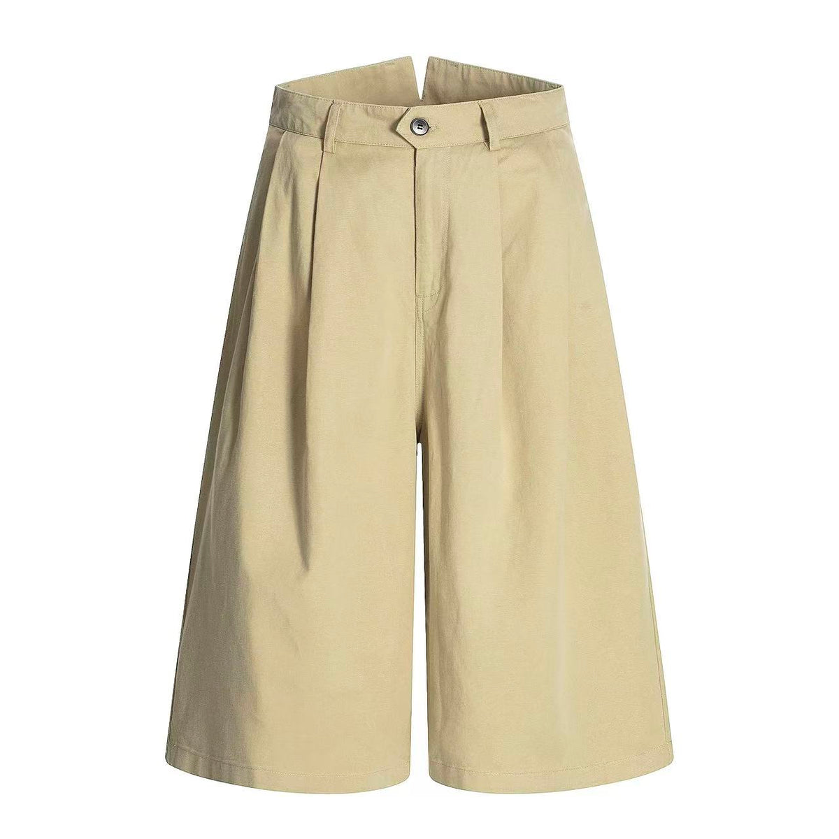 High Waisted Pleated Wide Leg Jorts - OMYGOODS