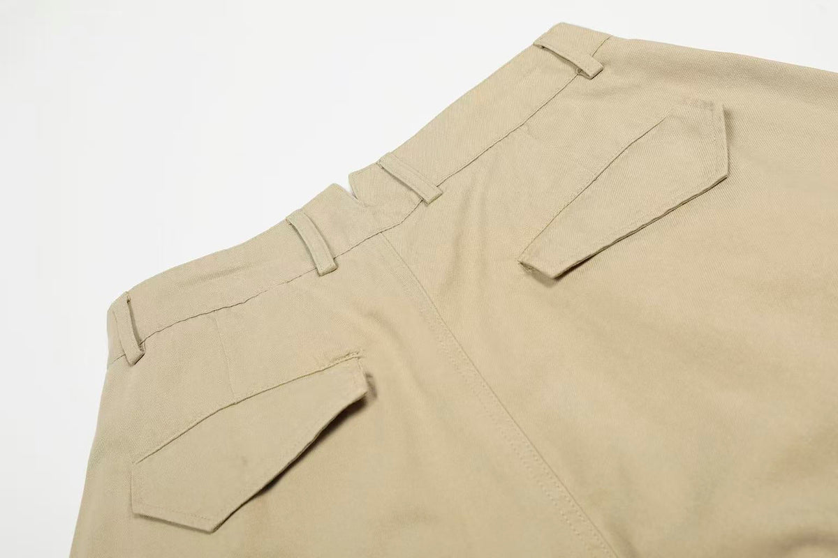 High Waisted Pleated Wide Leg Jorts - OMYGOODS
