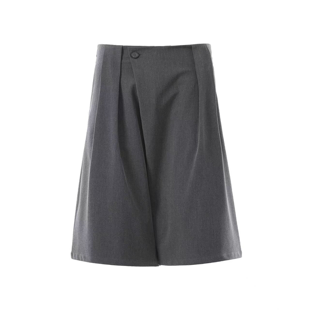 Wrap Front Pleated Wide-Leg Shorts - OMYGOODS