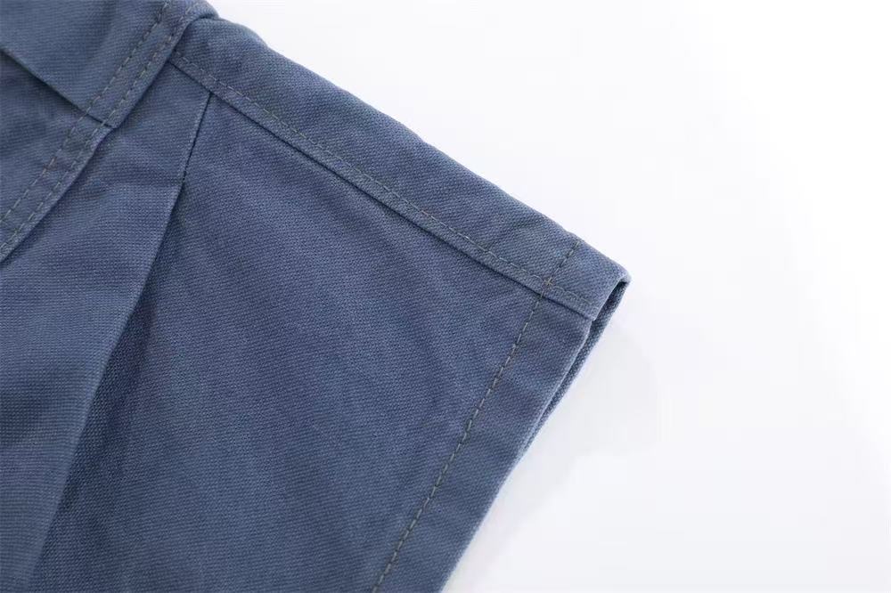 Distressed Vintage Wide-Leg Cargo Jorts - OMYGOODS