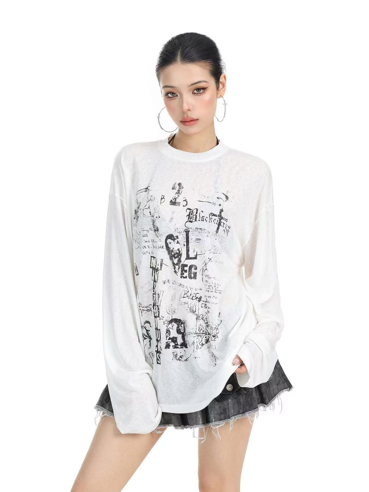 Streetwear Print Long Sleeve - OMYGOODS