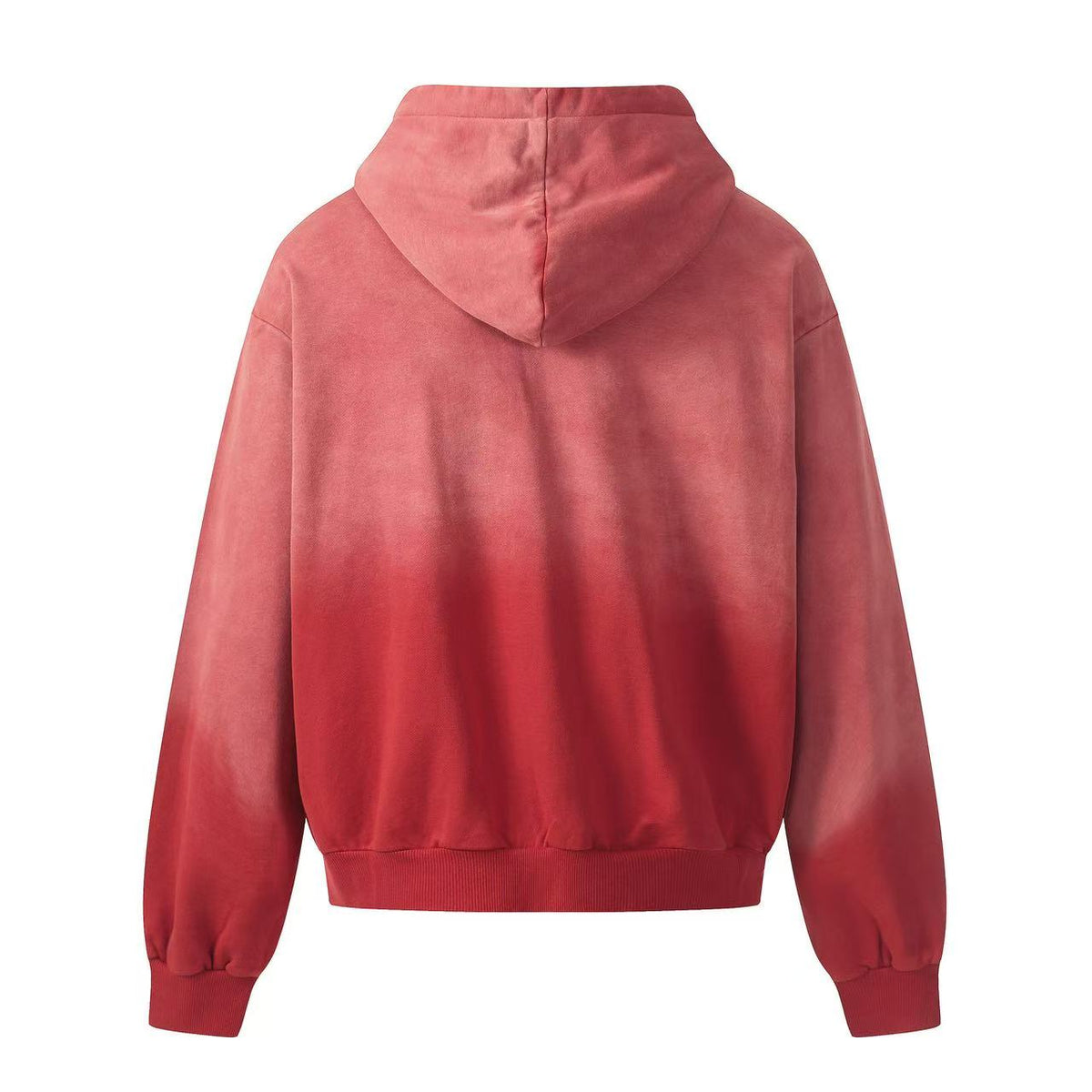 Wash Gradient 23 Plaid Patch Zip-Up Hoodie - OMYGOODS