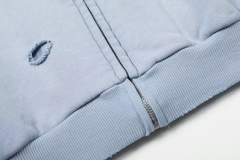 Vintage Wash Graffiti Print Zip-Up Hoodie - OMYGOODS