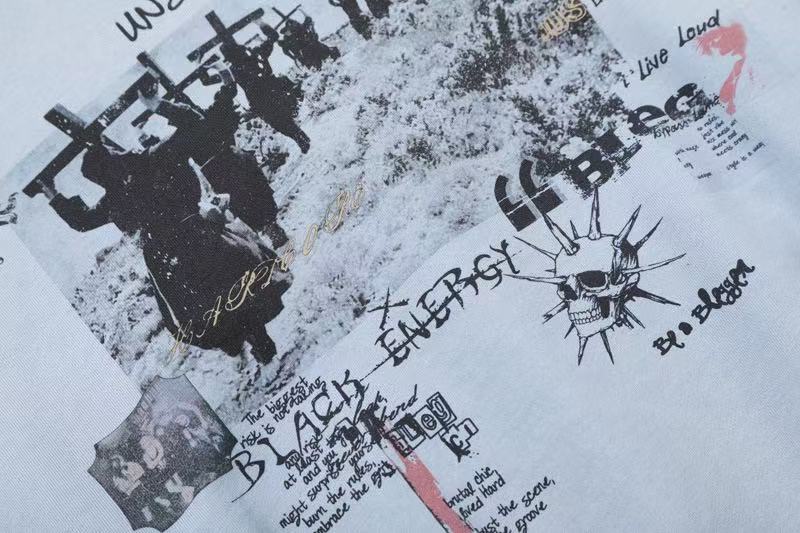 Vintage Wash Graffiti Print Zip-Up Hoodie - OMYGOODS