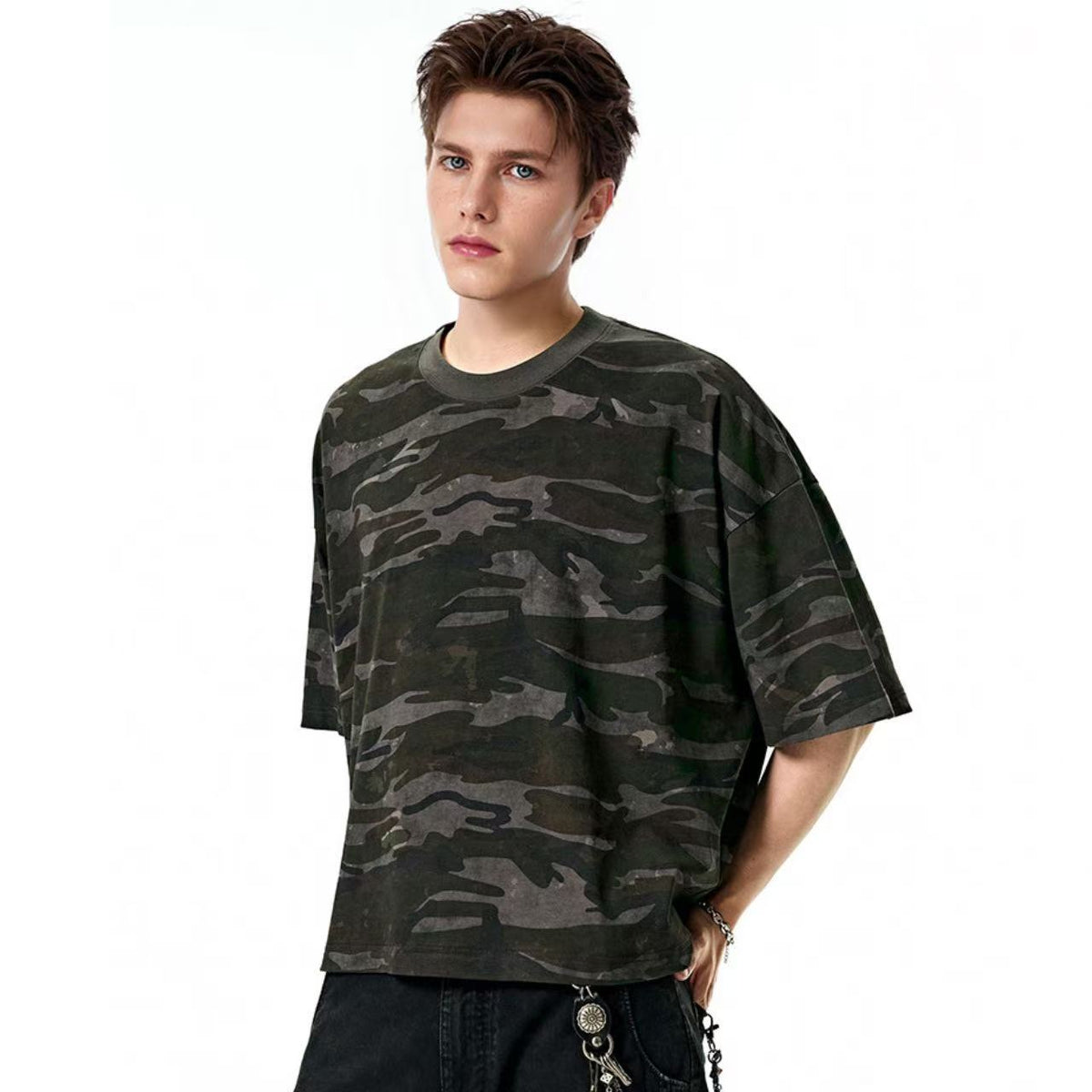 Vintage Camo Boxy Fit T-Shirt - OMYGOODS