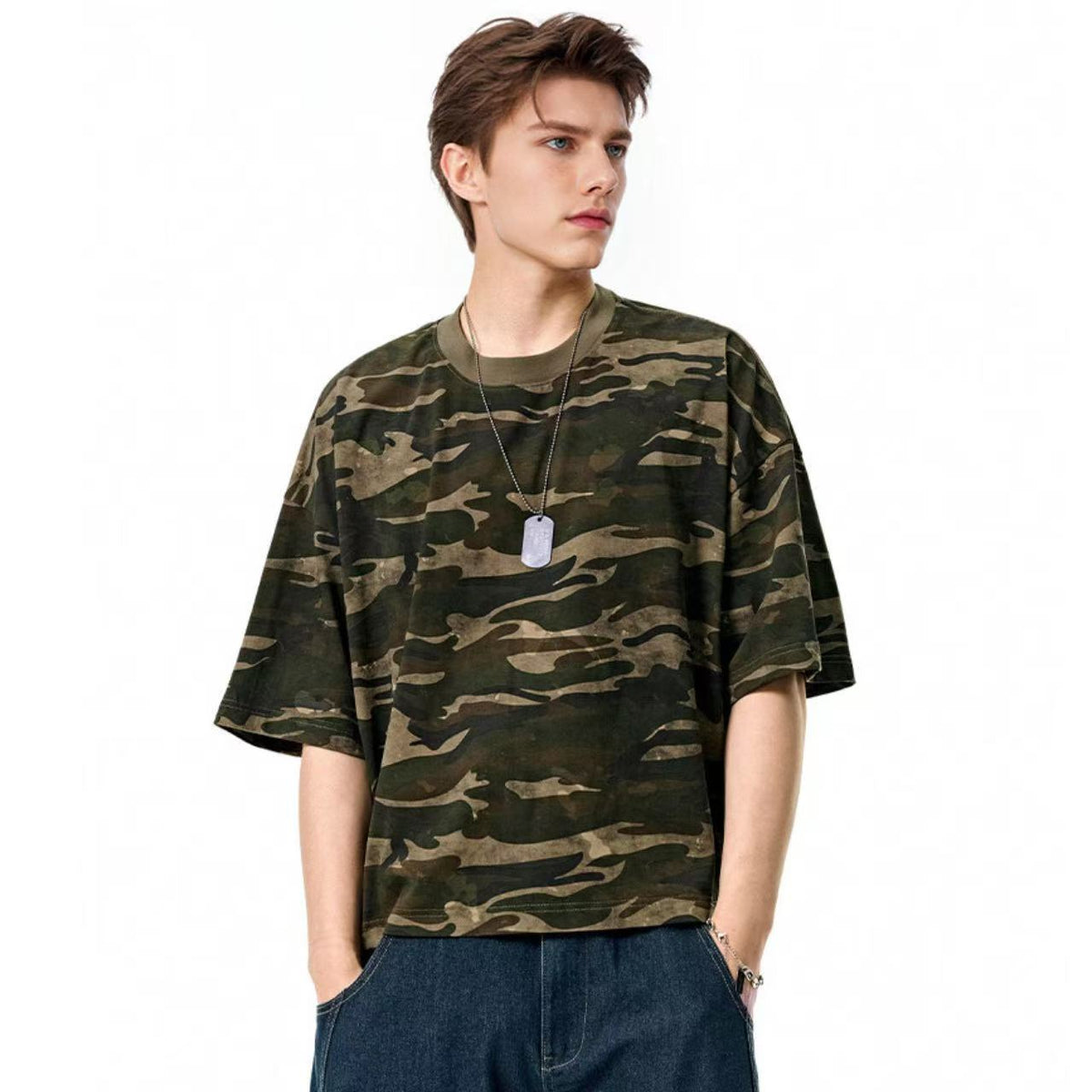Vintage Camo Boxy Fit T-Shirt - OMYGOODS