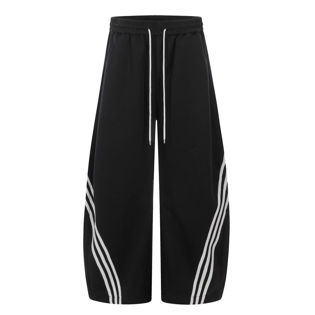 Retro Side Stripe Baggy Wide-Leg Sweatpants - OMYGOODS