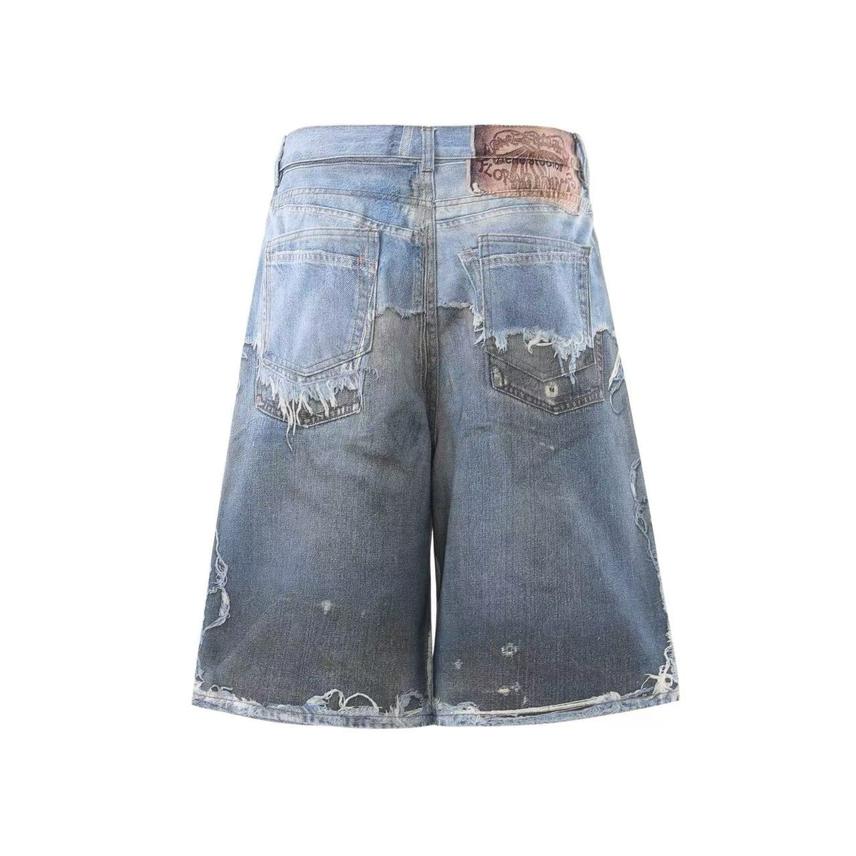 3D Print Fake Layered Distressed Wide-Leg Jorts - OMYGOODS