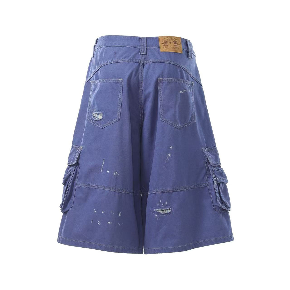 Distressed Vintage Wide-Leg Cargo Jorts - OMYGOODS