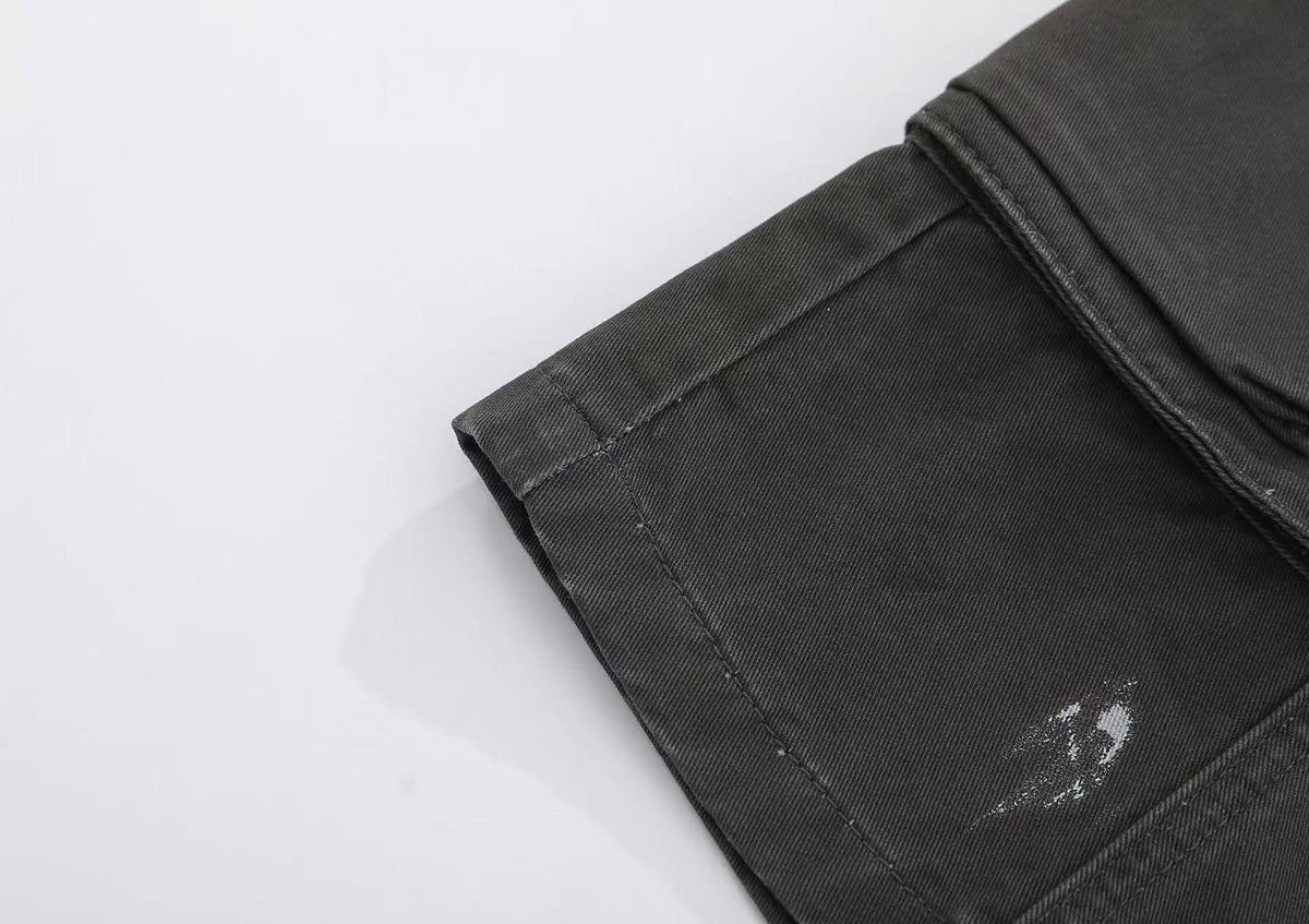 Distressed Vintage Wide-Leg Cargo Jorts - OMYGOODS
