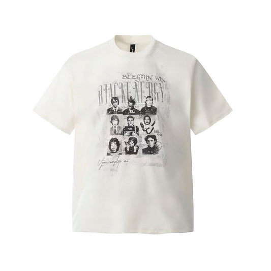 Vintage Grunge Collage Graphic Print T-Shirt - OMYGOODS