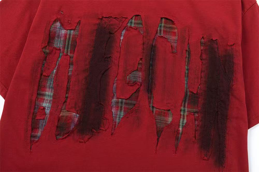 Street Style Patch Letter Graphic T-Shirt - OMYGOODS