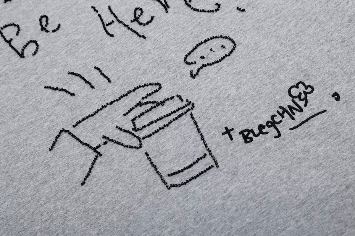 Streetwear Text Embroidery T-Shirt - OMYGOODS
