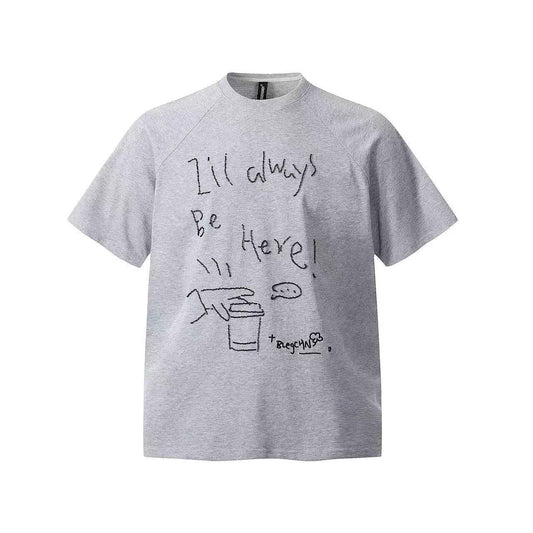 Streetwear Text Embroidery T-Shirt
