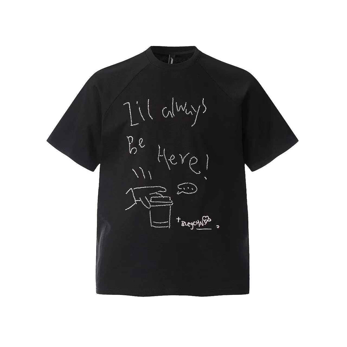 Streetwear Text Embroidery T-Shirt