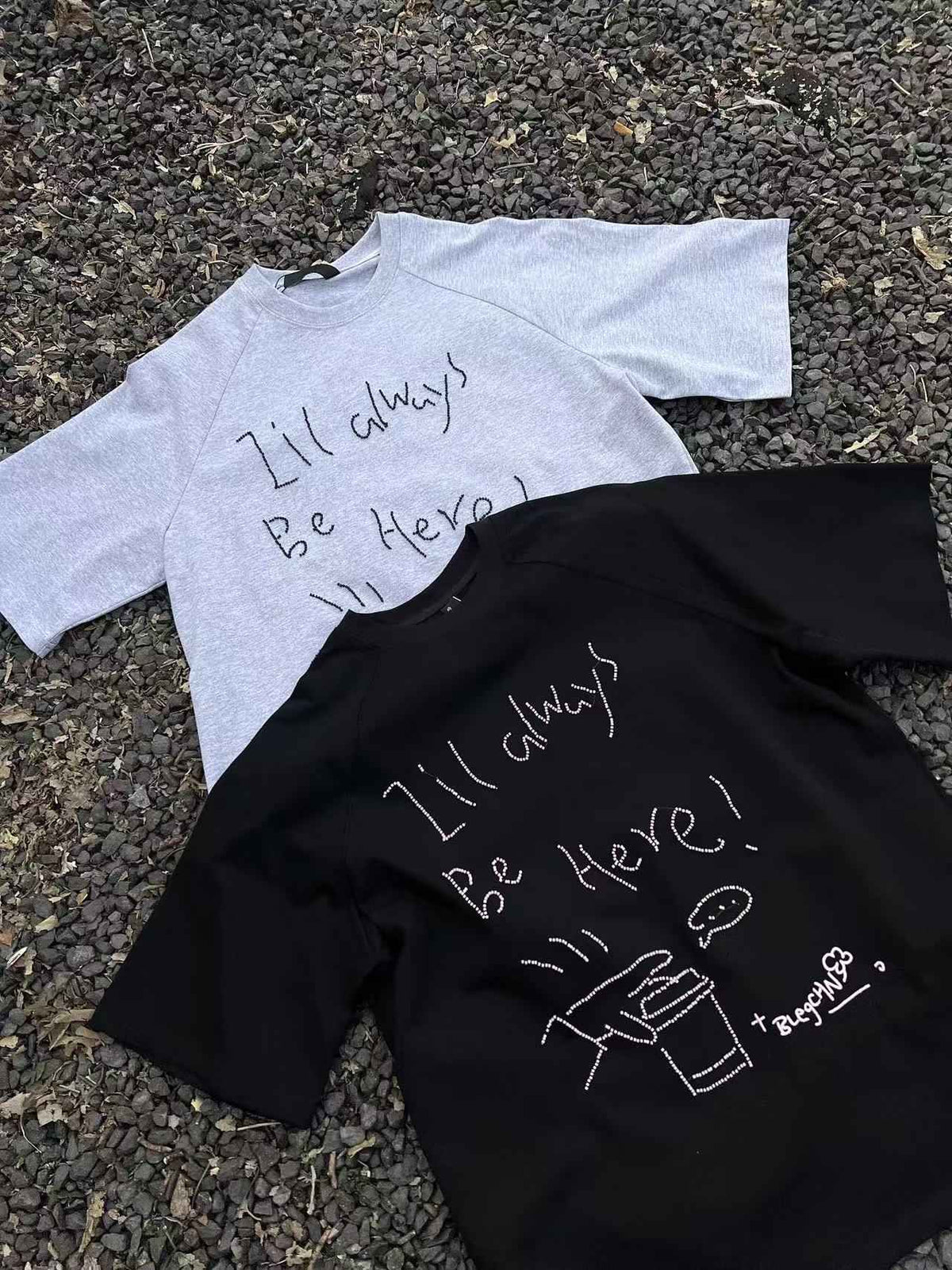 Streetwear Text Embroidery T-Shirt