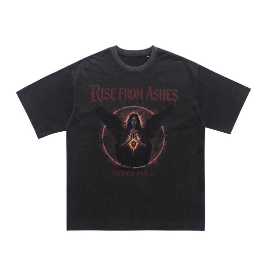 Streetwear Gothic Angel Print T-Shirt - OMYGOODS