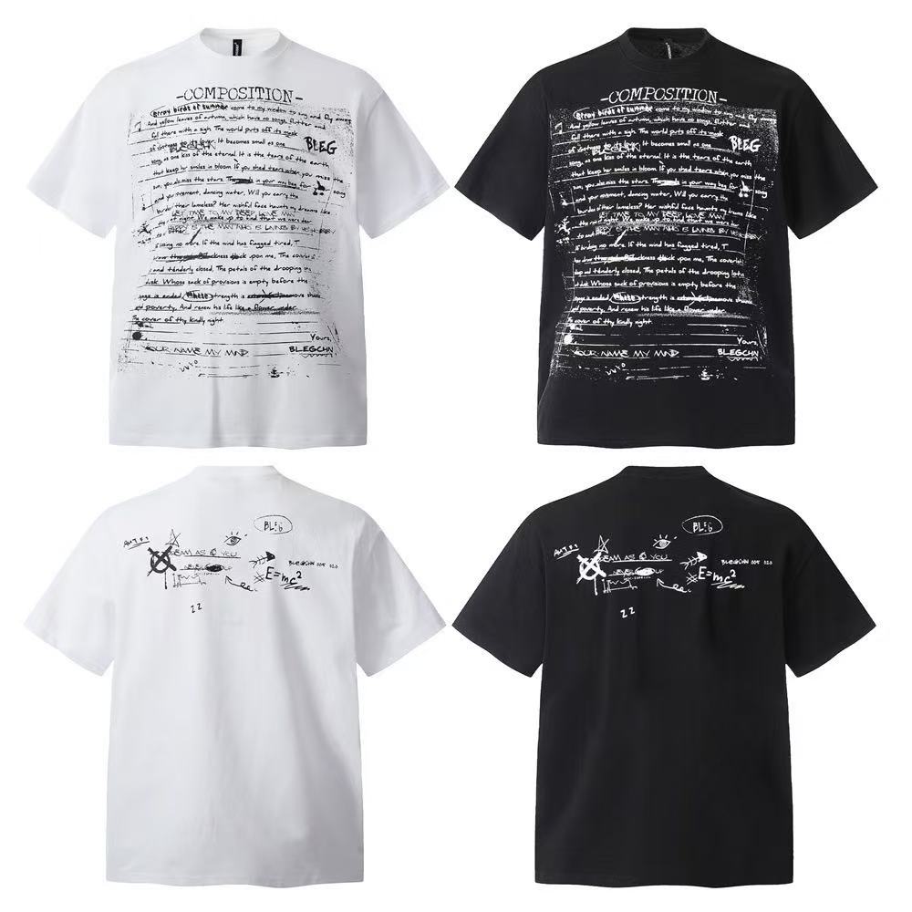 Streetwear Vintage Text Print T-Shirt - OMYGOODS