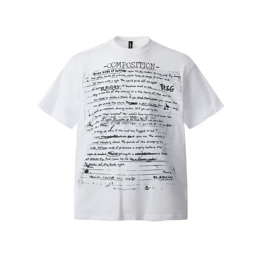 Streetwear Vintage Text Print T-Shirt - OMYGOODS