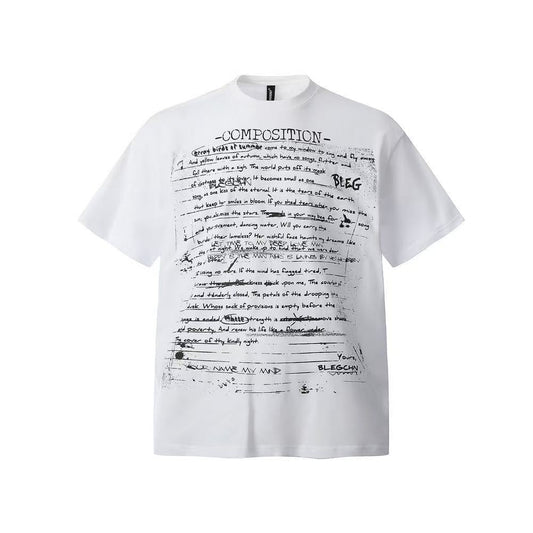 Streetwear Vintage Text Print T-Shirt - OMYGOODS