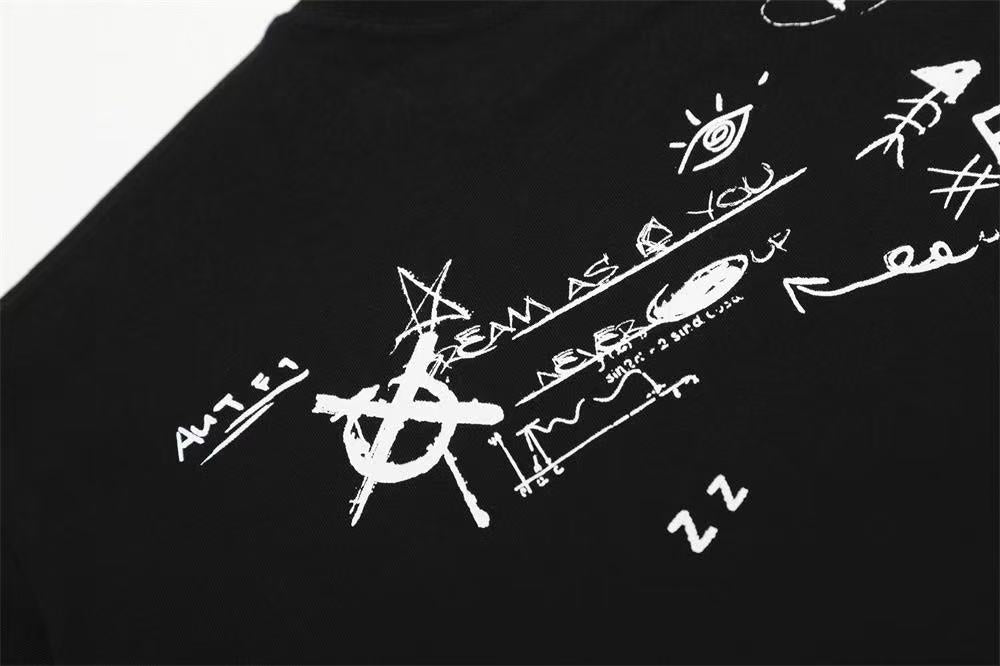 Streetwear Vintage Text Print T-Shirt - OMYGOODS