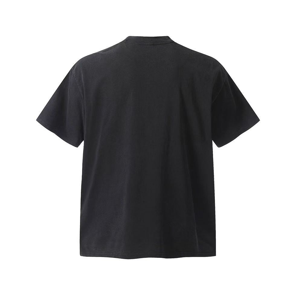 Streetwear Distressed Vintage Text Print T-Shirt - OMYGOODS
