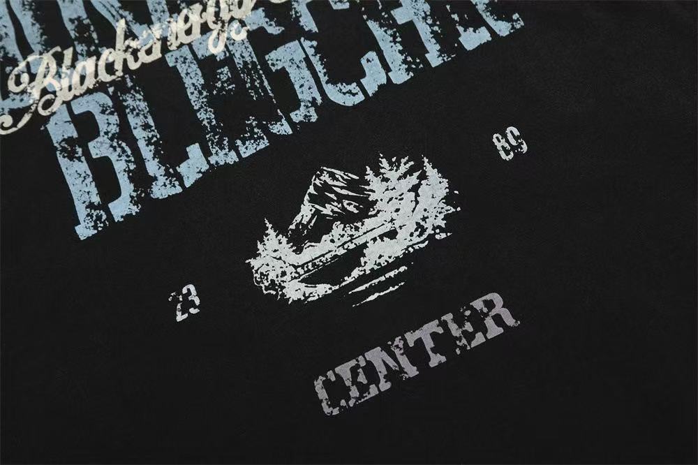 Streetwear Distressed Vintage Text Print T-Shirt - OMYGOODS
